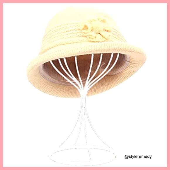 Vintage Cloche Bucket Hat, 85% Acrylic 15% Rabbit Hair, Crushable main image 6